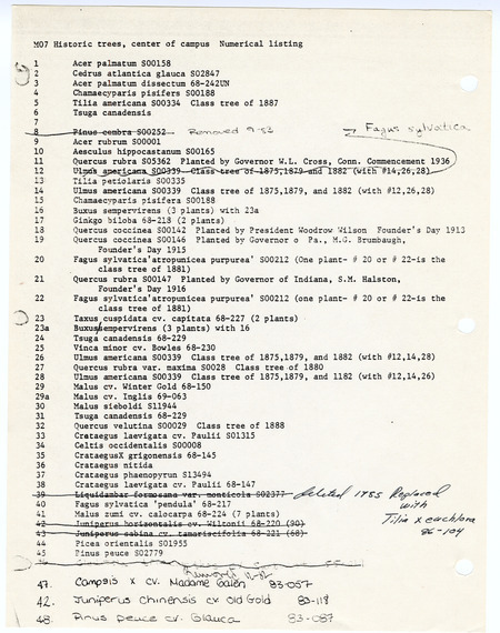 M07 McCabe Library-Historic Trees (Key)