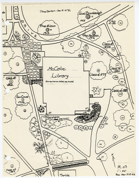 M07 McCabe Library-Historic Trees (Map)